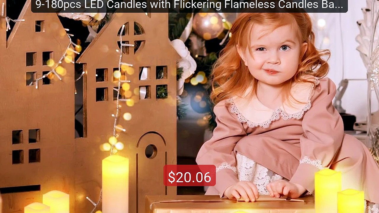 9-180pcs LED Candles with Flickering Flameless...