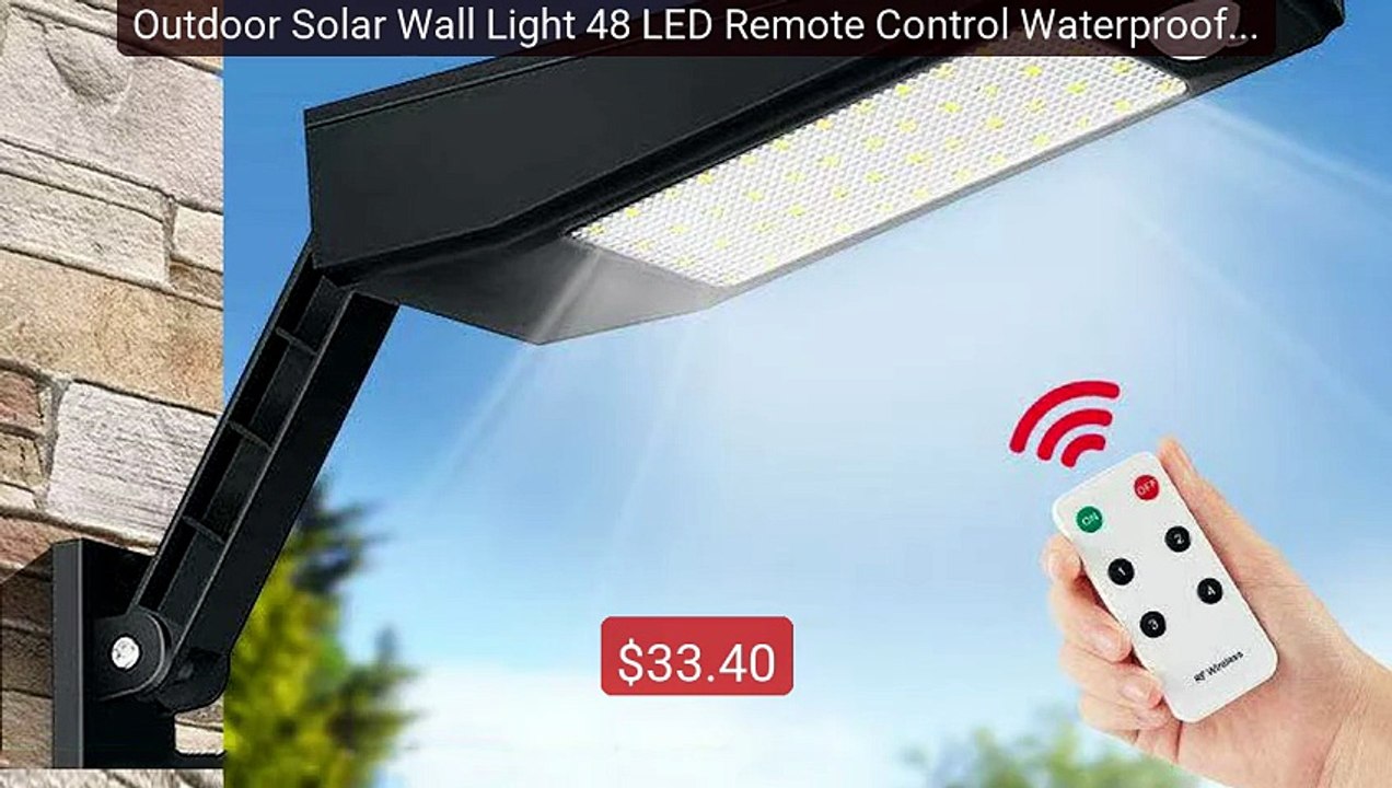 Outdoor Solar Wall Light 48 LED Remote Control Waterproof 1000... -- Hot Deal 2026 | Limited Offer!