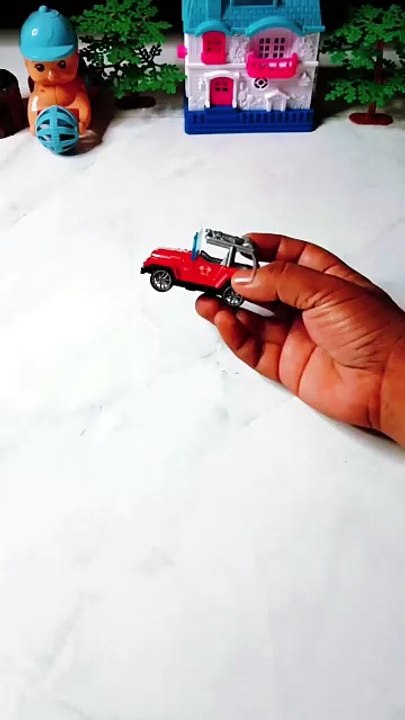 Red Jeep & White Police Toy Car | Toy Car Showcase