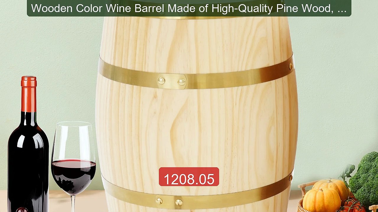 Wooden Color Wine Barrel Made of High-Quality Pine Wood, Corrosion-... -- Top Rated 2026 | Buy Now!
