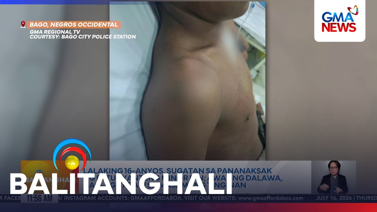 Lalaking 16-anyos, sugatan sa pananaksak ng estudyanteng minor din; away ng dalawa, nag-ugat daw sa masamang tinginan | Balitanghali
