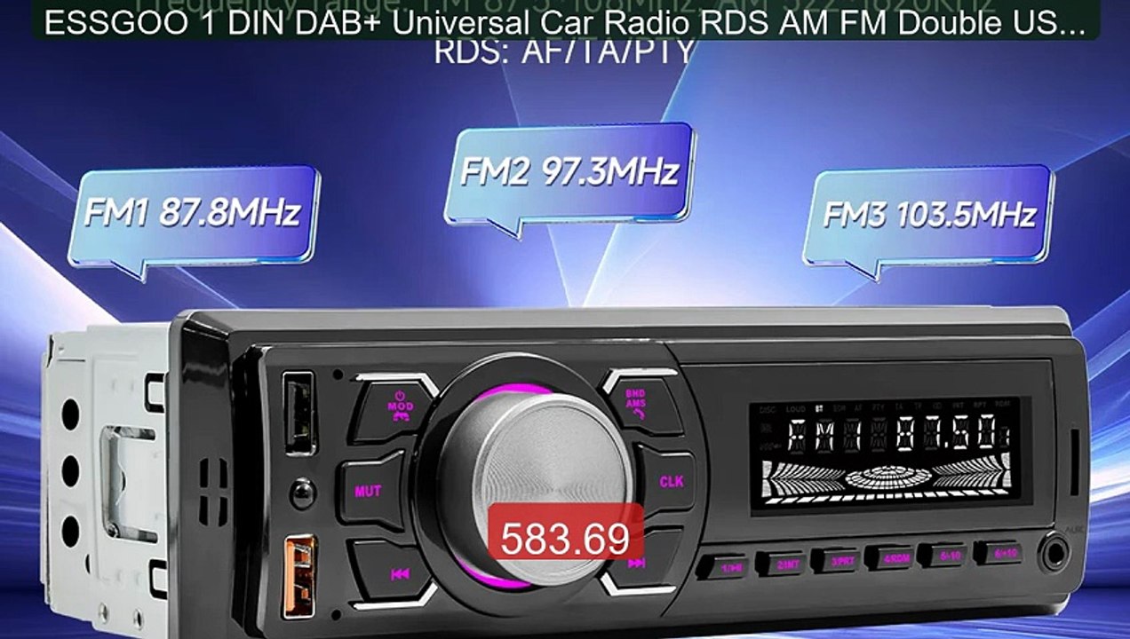 ESSGOO 1 DIN DAB+ Universal Car Radio RDS AM FM Double USB Blu... -- Hot Deal 2026 | Limited Offer!