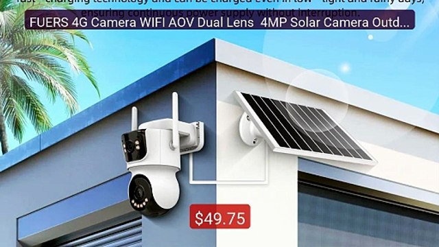 FUERS 4G Camera WIFI AOV Dual Lens 4MP Solar Camera Outdoor WiFi ... Best Deal 2026 | Shop Now!