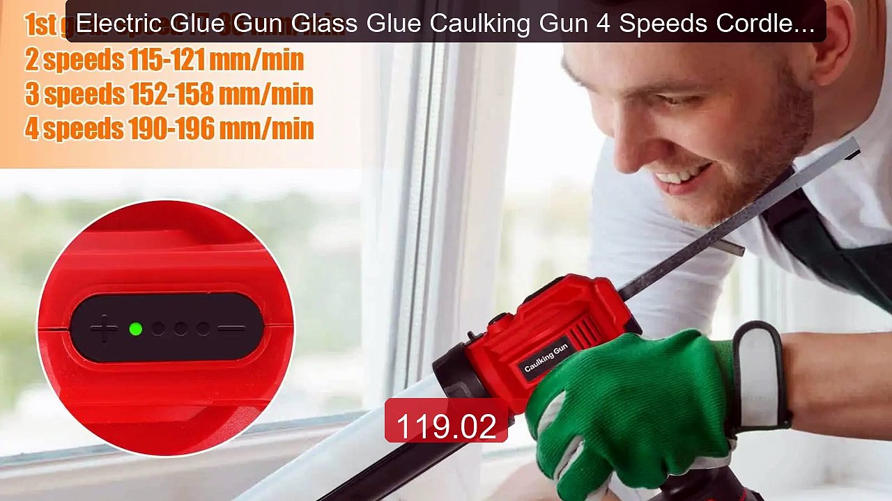 Electric Glue Gun Glass Glue Caulking Gun 4 Speeds Cordless D... -- Amazing Value 2026 | Must Have!
