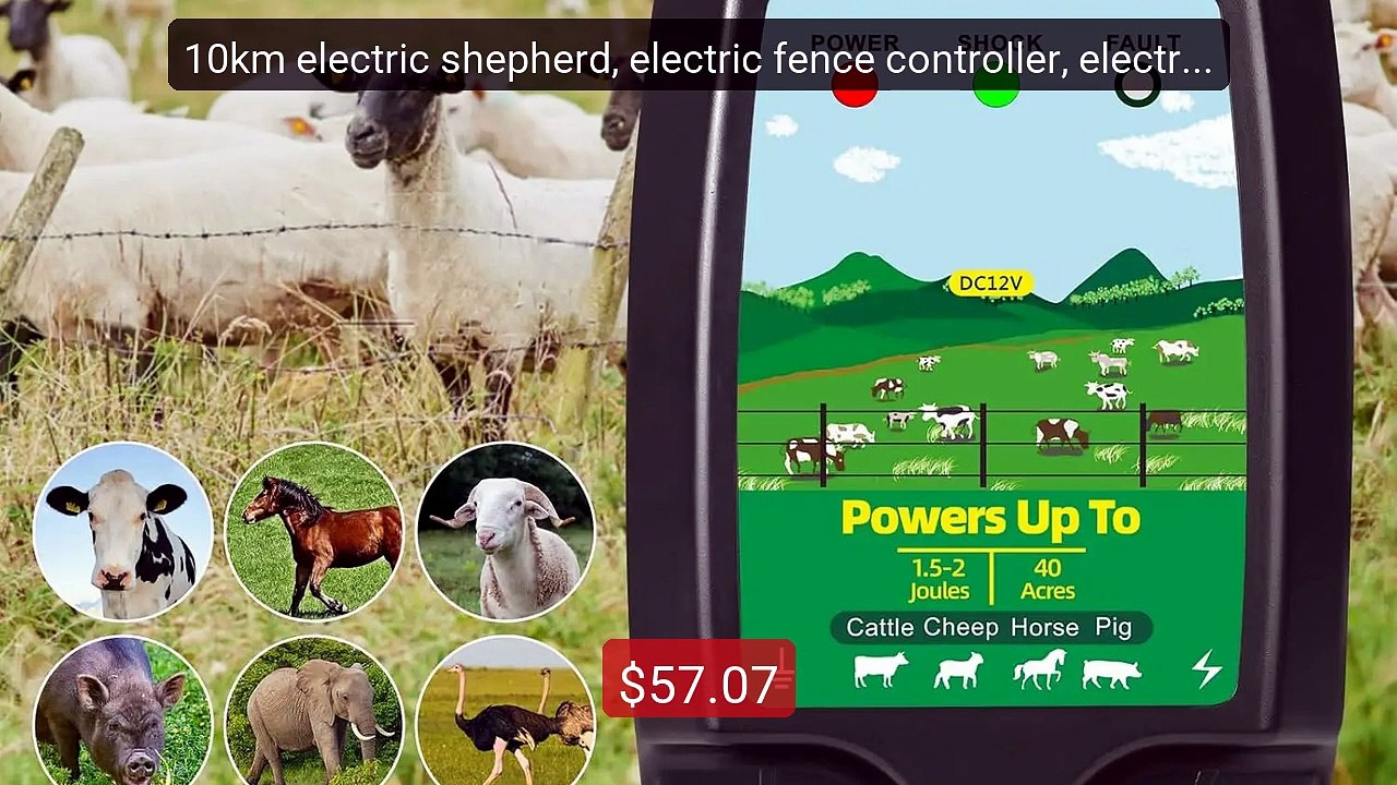10km electric shepherd, electric fence controll...