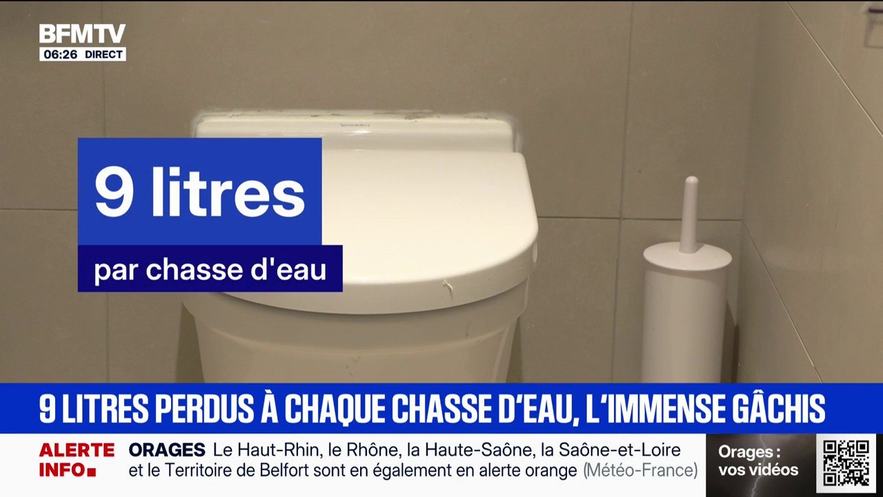 À chaque chasse d'eau tirée, neuf litres d'eau potable en moyenne disparaissent dans les canalisations