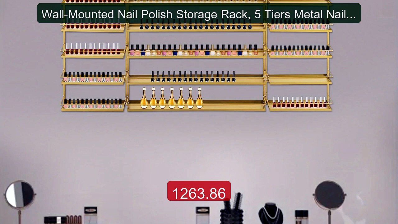 Wall-Mounted Nail Polish Storage Rack, 5 Tiers Metal Nail Hold... -- Hot Deal 2026 | Limited Offer!