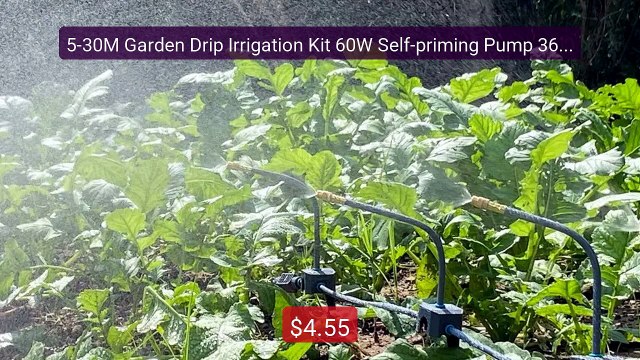 5-30M Garden Drip Irrigation Kit 60W Self-priming Pump 360° Br... Hot Deal 2026 | Limited Offer!