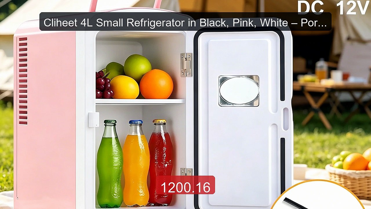 Cliheet 4L Small Refrigerator in Black, Pink, White – Portable... -- Best Buy 2026 | Great Quality!
