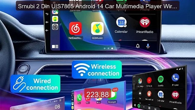 Srnubi 2 Din UIS7865 Android 14 Car Multimedia Player Wirel... Top Pick 2026 | Unbeatable Price!