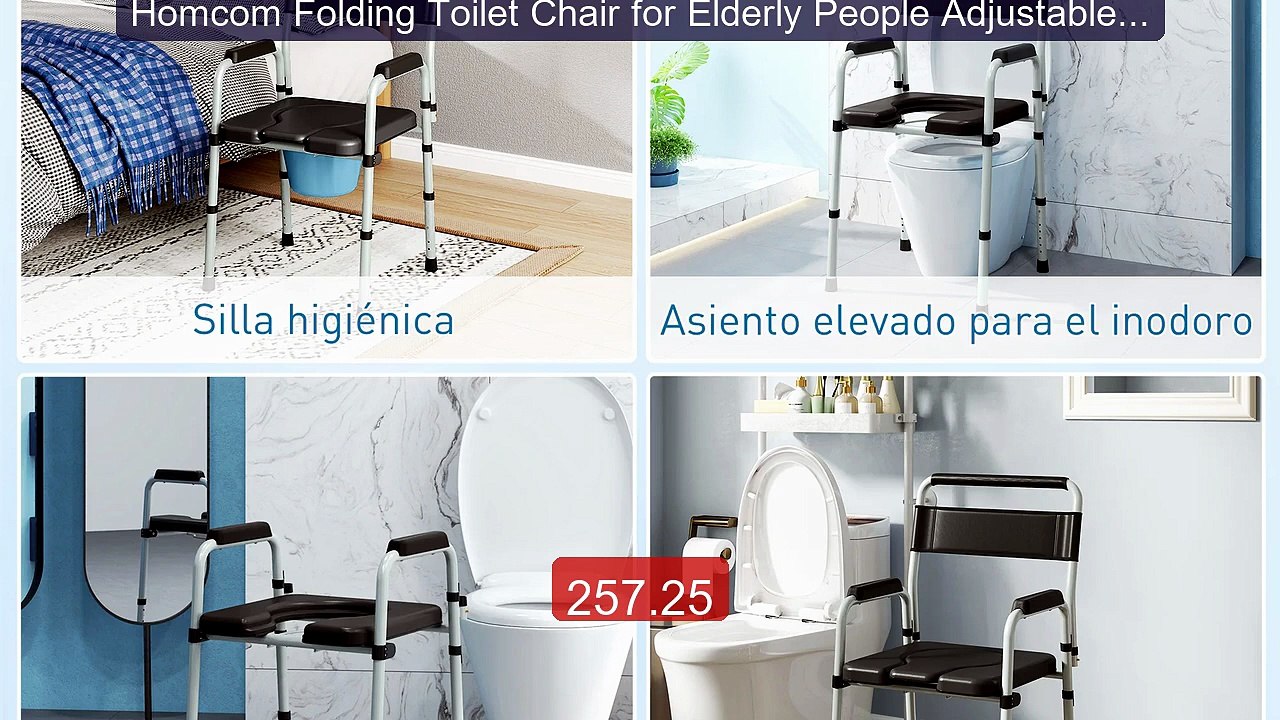 Homcom Folding Toilet Chair for Elderly People Adjustable Heig... -- Best Buy 2026 | Great Quality!