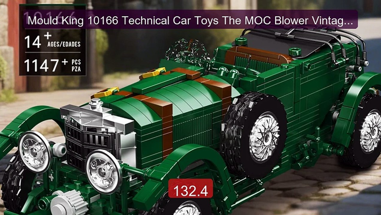 Mould King 10166 Technical Car Toys The MOC Blower Vintage Car... -- Best Buy 2026 | Great Quality!