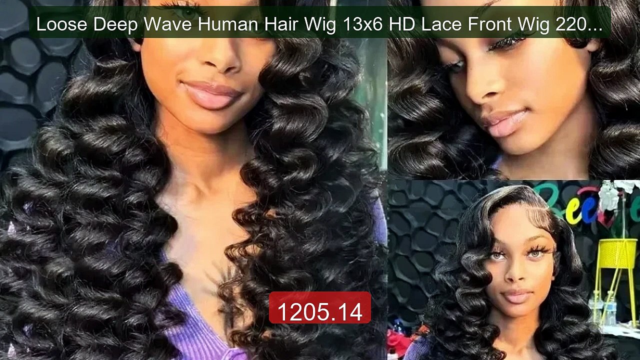 Loose Deep Wave Human Hair Wig 13x6 HD Lace Front Wig 220 Density ... -- Best Deal 2026 | Shop Now!