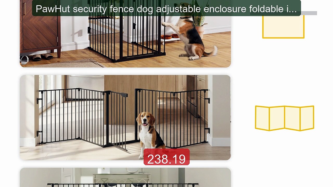 PawHut security fence dog adjustable enclosure foldable integr... -- Hot Deal 2026 | Limited Offer!