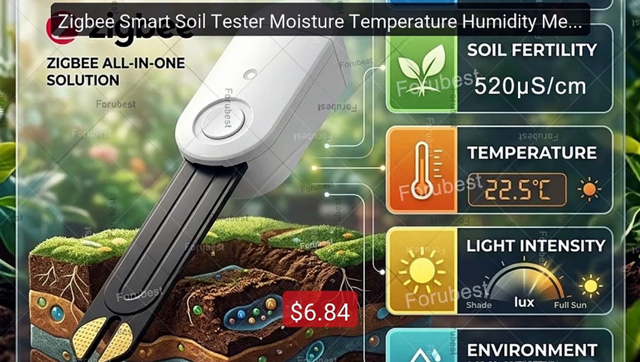 Zigbee Smart Soil Tester Moisture Temperature Humidity Meter i... -- Hot Deal 2026 | Limited Offer!