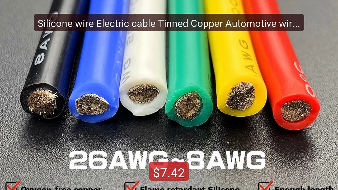 Silicone wire Electric cable Tinned Copper Automotive wires... -- Top Pick 2026 | Unbeatable Price!