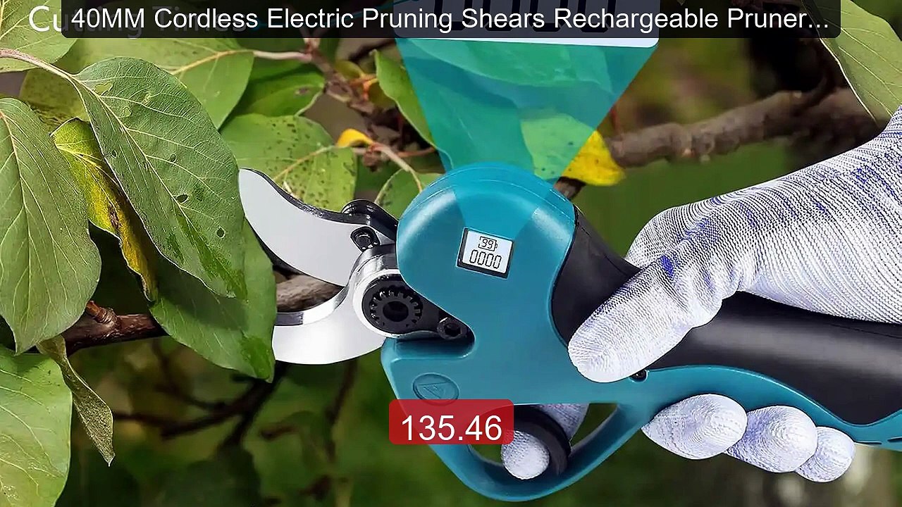 40MM Cordless Electric Pruning Shears Rechargeable Pruner Shea... -- Hot Deal 2026 | Limited Offer!