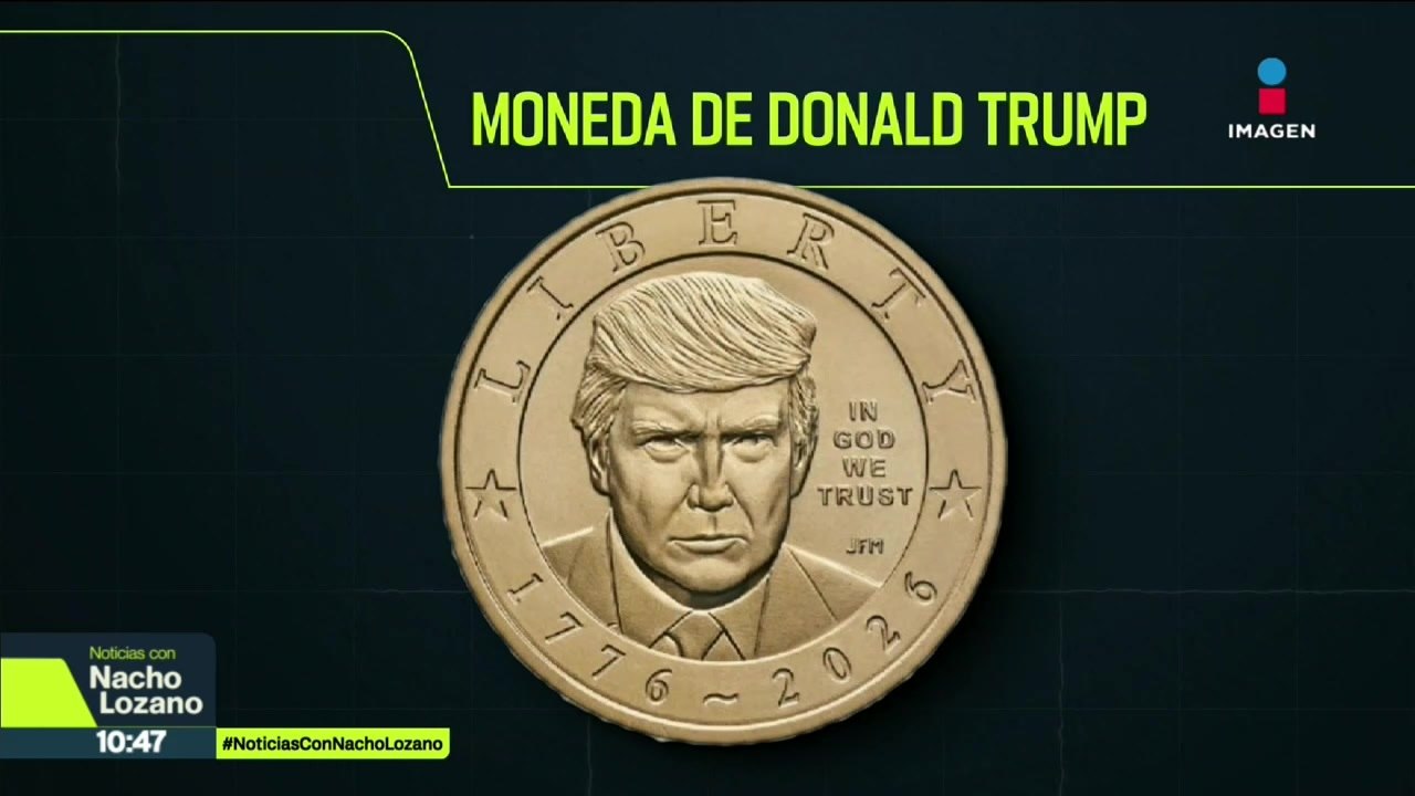 El presidente Donald Trump ya tiene su moneda conmemorativa