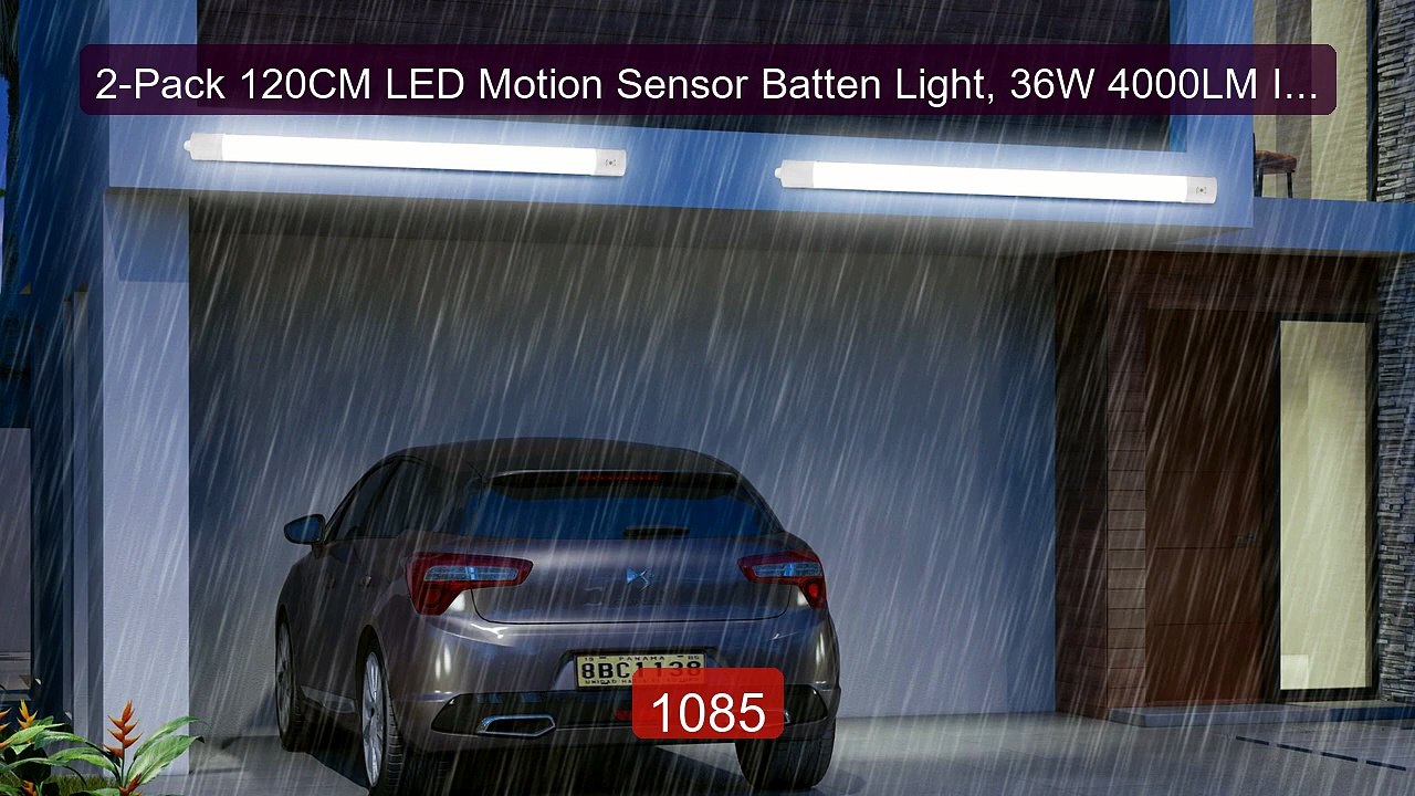 2-Pack 120CM LED Motion Sensor Batten Light, 36W 4000LM IP65 ... -- Amazing Value 2026 | Must Have!