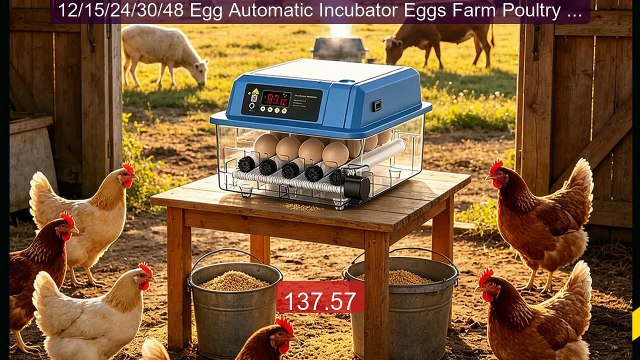 12/15/24/30/48 Egg Automatic Incubator Eggs Farm Poultry Fully Aut... Best Deal 2026 | Shop Now!