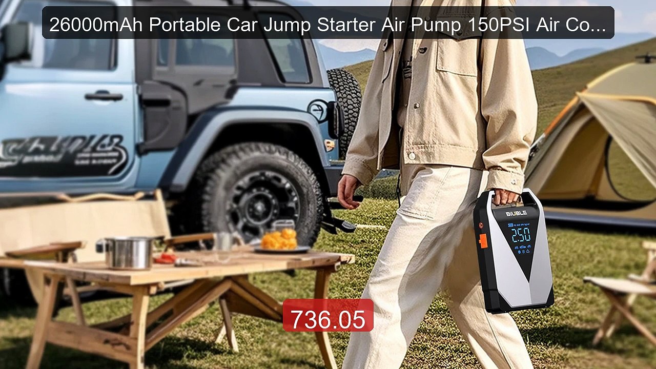 26000mAh Portable Car Jump Starter Air Pump 150PSI Air Compressor ... -- Best Deal 2026 | Shop Now!