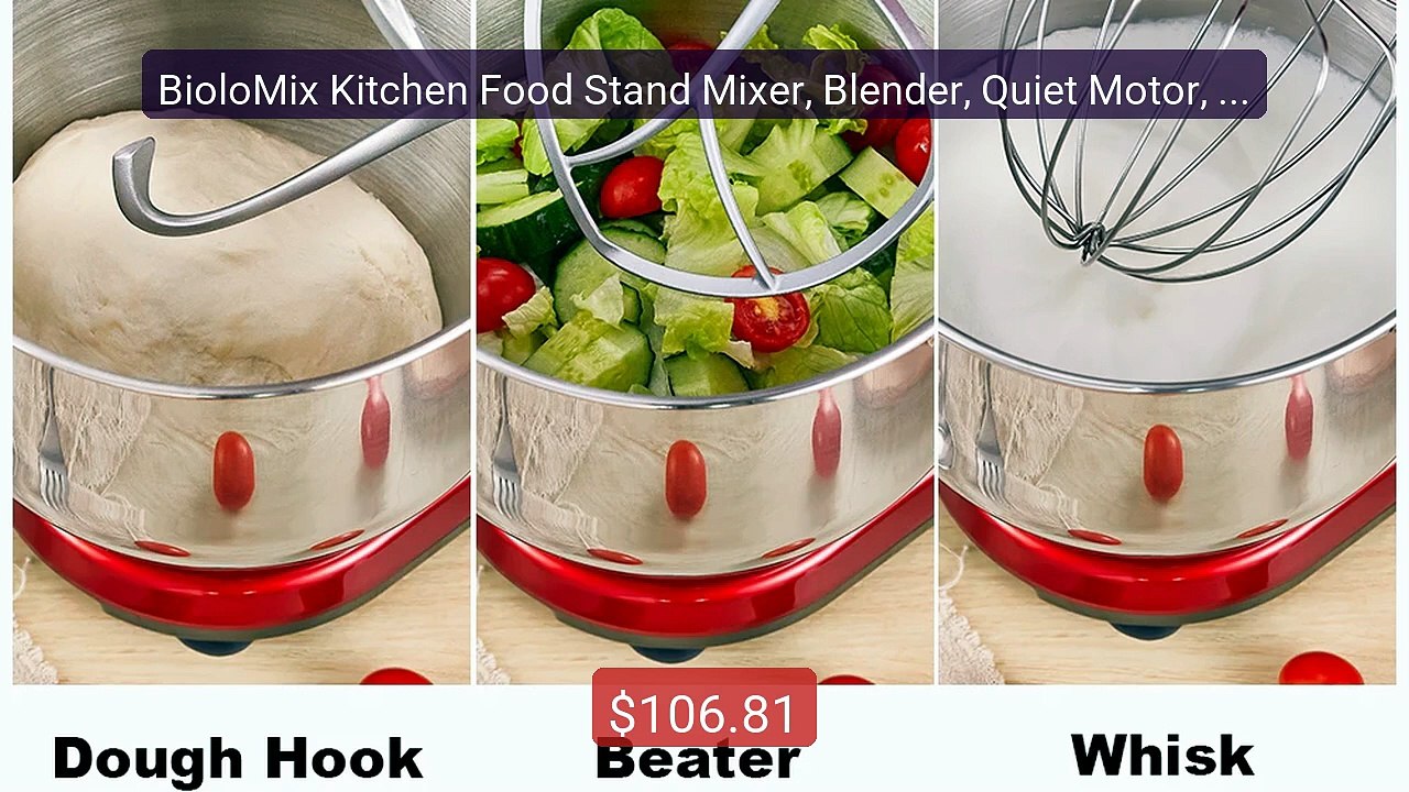 BioloMix Kitchen Food Stand Mixer, Blender, Quiet Motor, Cream... -- Best Buy 2026 | Great Quality!