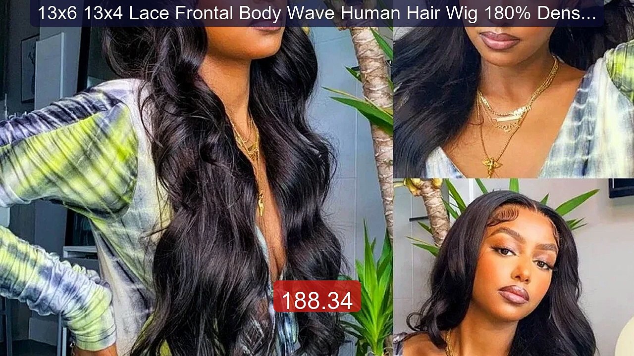 13x6 13x4 Lace Frontal Body Wave Human Hair Wig 180% Density 360 La... -- Top Rated 2026 | Buy Now!