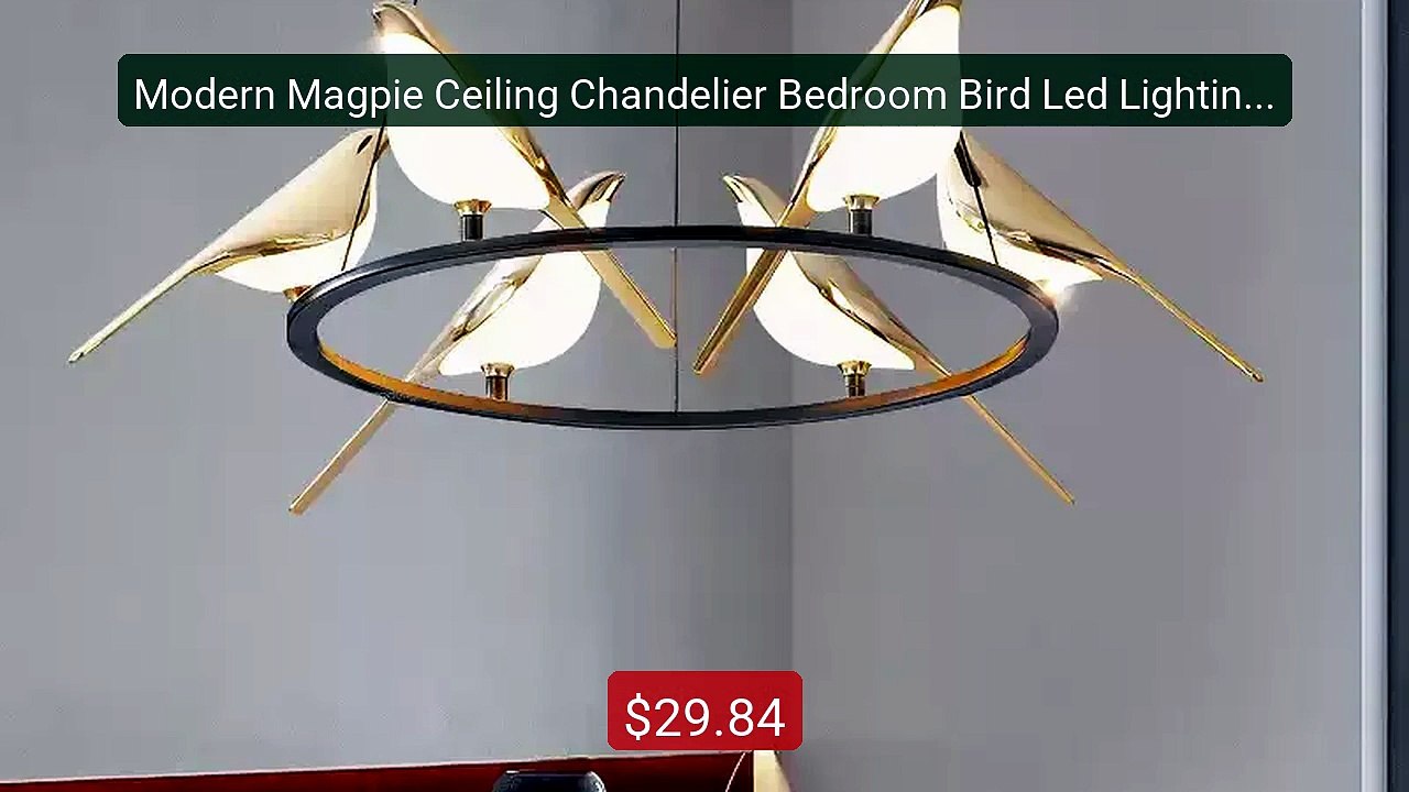 Modern Magpie Ceiling Chandelier Bedroom Bird Led Lighting Creative... -- Top Rated 2026 | Buy Now!