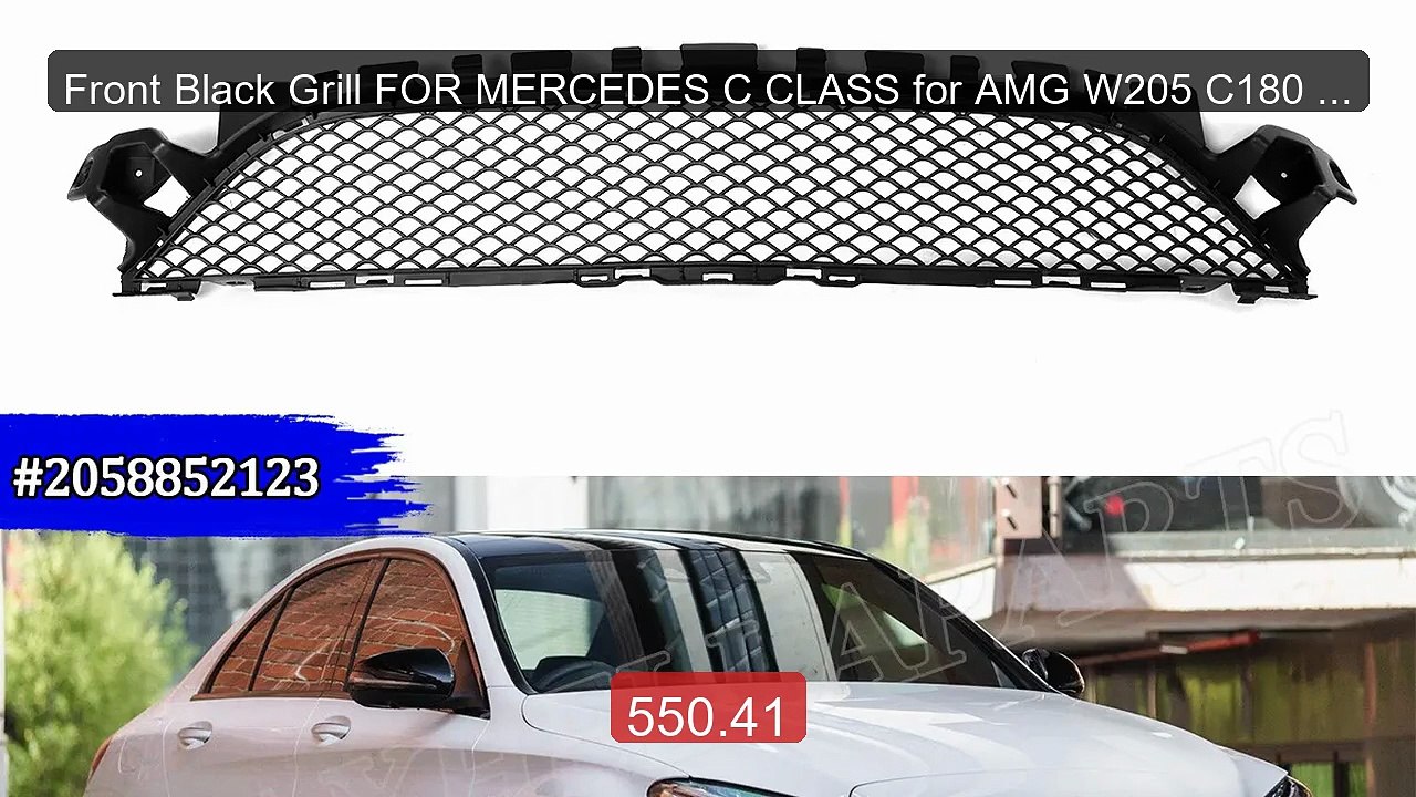 Front Black Grill FOR MERCEDES C CLASS for AMG W205 C180 C200 ... -- Best Buy 2026 | Great Quality!