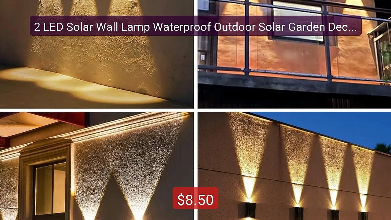 2 LED Solar Wall Lamp Waterproof Outdoor Solar Garden Decor... -- Top Pick 2026 | Unbeatable Price!