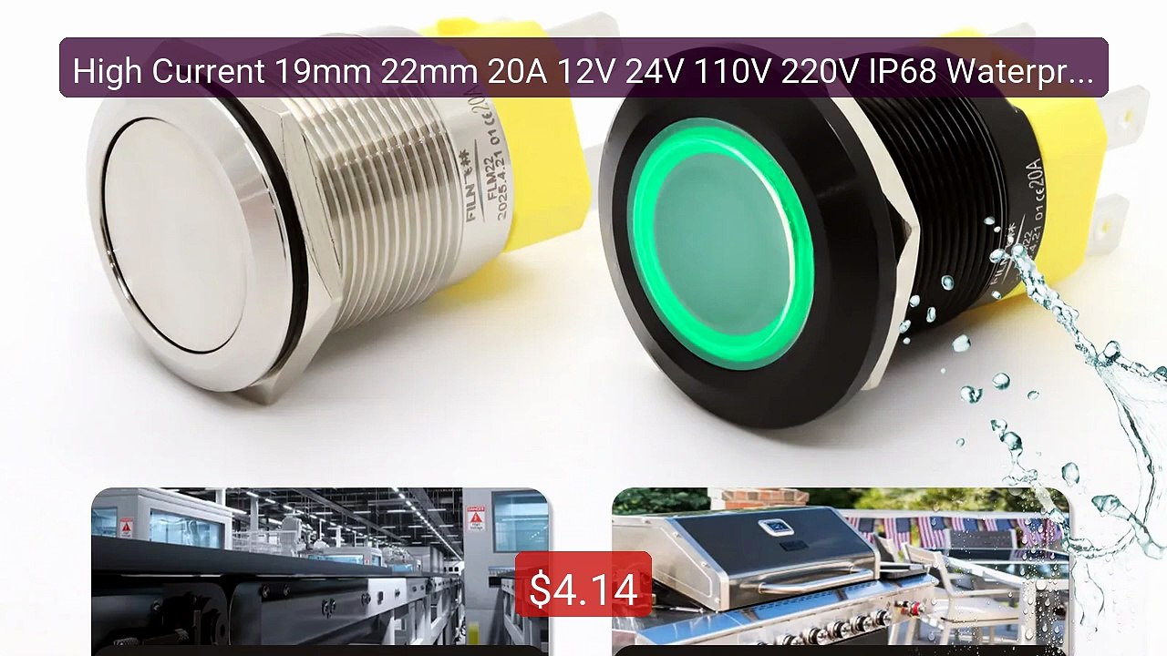 High Current 19mm 22mm 20A 12V 24V 110V 220V IP68 Waterproo... -- Top Pick 2026 | Unbeatable Price!