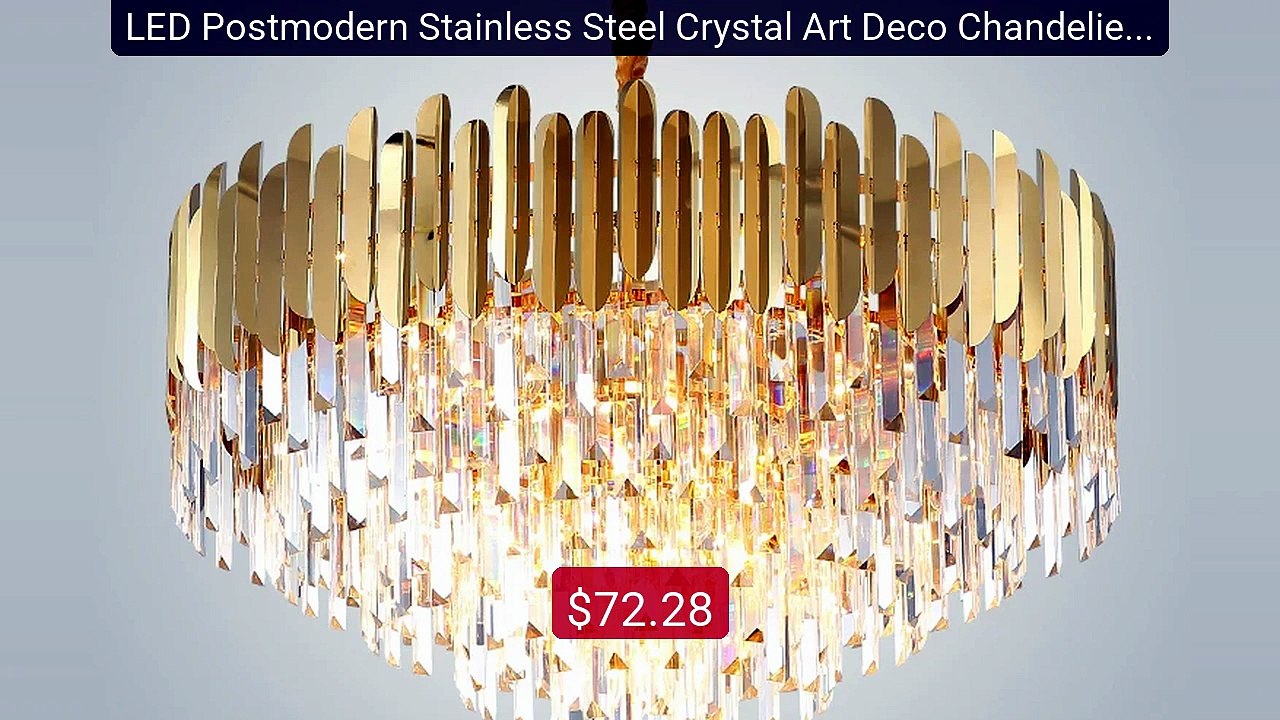 LED Postmodern Stainless Steel Crystal Art Deco Chandelier ... -- Top Pick 2026 | Unbeatable Price!