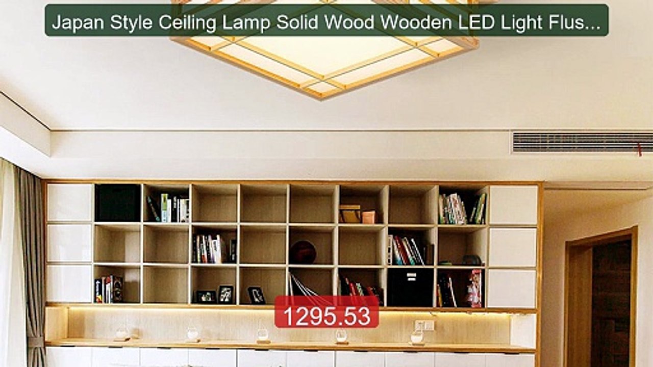 Japan Style Ceiling Lamp Solid Wood Wooden LED Light Flush Mount C... -- Best Deal 2026 | Shop Now!