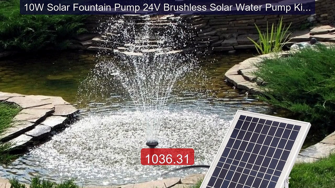 10W Solar Fountain Pump 24V Brushless Solar Water Pump Kit Gar... -- Best Buy 2026 | Great Quality!