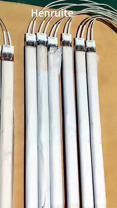 1120mm 400v 5000w Half Gold Reflective Twin Quartz Infrared Heating Tube Anti-radiation Double Tube Infrared Heater Replacement Lamp