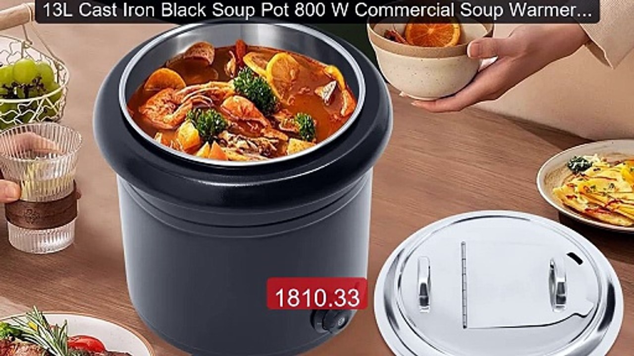 13L Cast Iron Black Soup Pot 800 W Commercial Soup Warmer Soup... -- Hot Deal 2026 | Limited Offer!