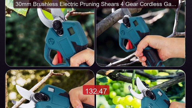 30mm Brushless Electric Pruning Shears 4 Gear Cordless Gard... Top Pick 2026 | Unbeatable Price!