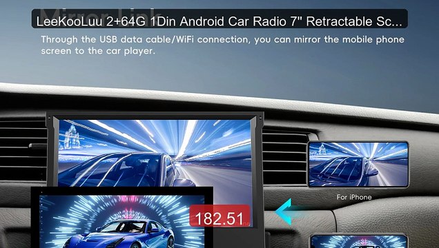 LeeKooLuu 2+64G 1Din Android Car Radio 7'' Retractable Screen ... Hot Deal 2026 | Limited Offer!