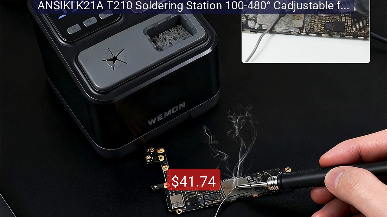 ANSIKI K21A T210 Soldering Station 100-480° Cadjustable for P... -- Amazing Value 2026 | Must Have!