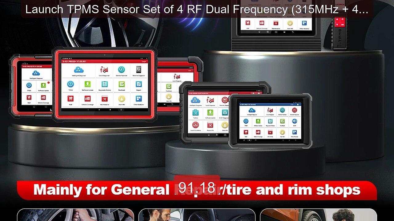 Launch TPMS Sensor Set of 4 RF Dual Frequency (315MHz + 433... -- Top Pick 2026 | Unbeatable Price!