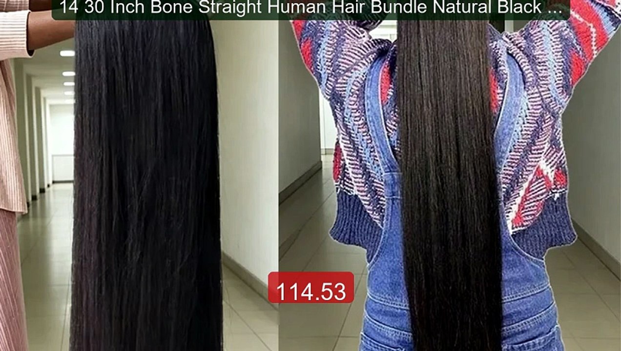 14 30 Inch Bone Straight Human Hair Bundle Natural Black Brazilian... -- Best Deal 2026 | Shop Now!