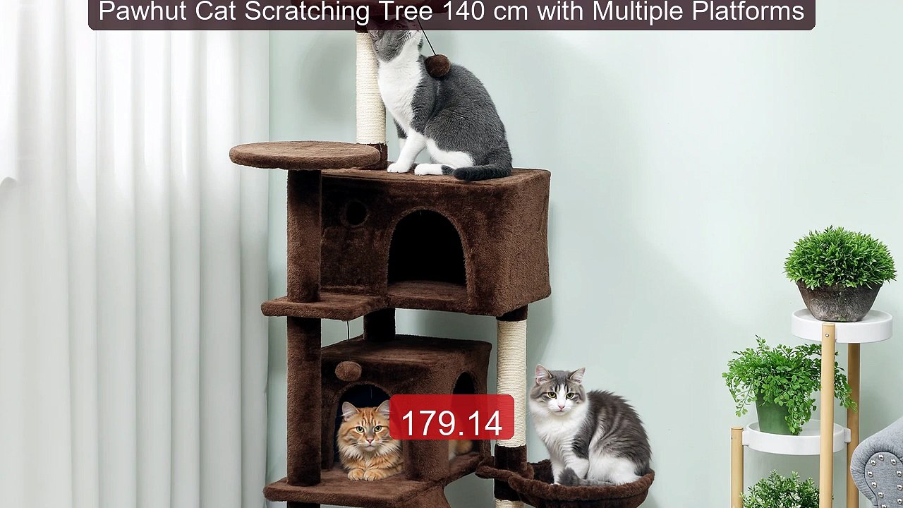 Pawhut Cat Scratching Tree 140 cm with Multiple Platforms -- Best Buy 2026 | Great Quality!
