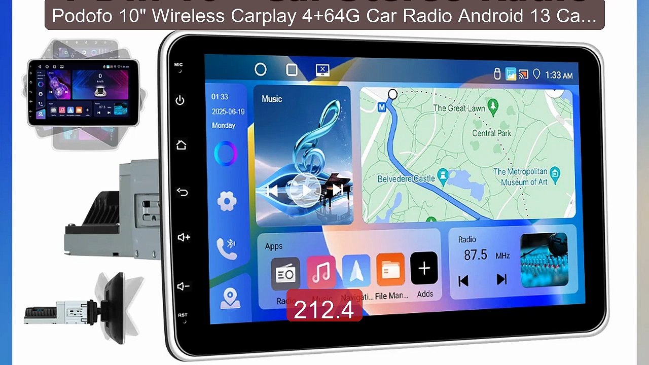 Podofo 10" Wireless Carplay 4+64G Car Radio Android 13 Car Int... -- Hot Deal 2026 | Limited Offer!