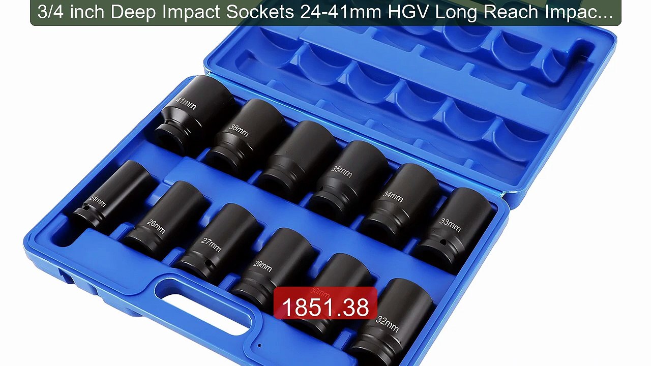 3/4 inch Deep Impact Sockets 24-41mm HGV Long Reach Impact ... -- Top Pick 2026 | Unbeatable Price!