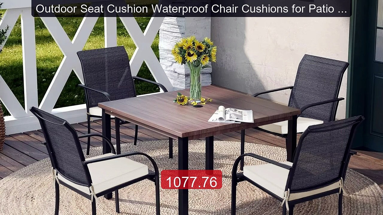 Outdoor Seat Cushion Waterproof Chair Cushions...