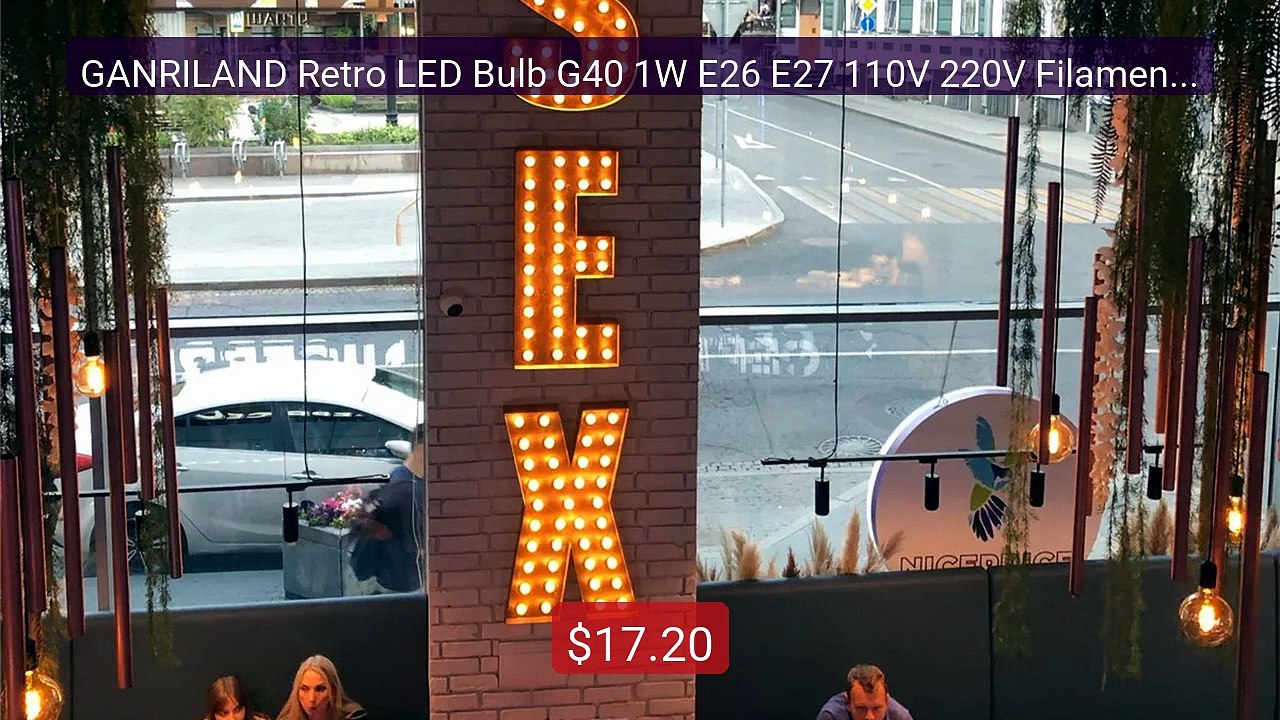 GANRILAND Retro LED Bulb G40 1W E26 E27 110V 220V Filament Dimmabl... -- Best Deal 2026 | Shop Now!
