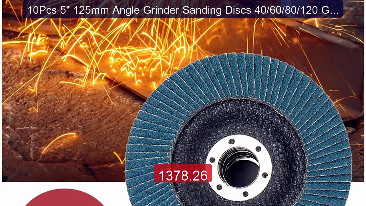 10Pcs 5" 125mm Angle Grinder Sanding Discs 40/60/80/120 Grit Grindi... -- Top Rated 2026 | Buy Now!