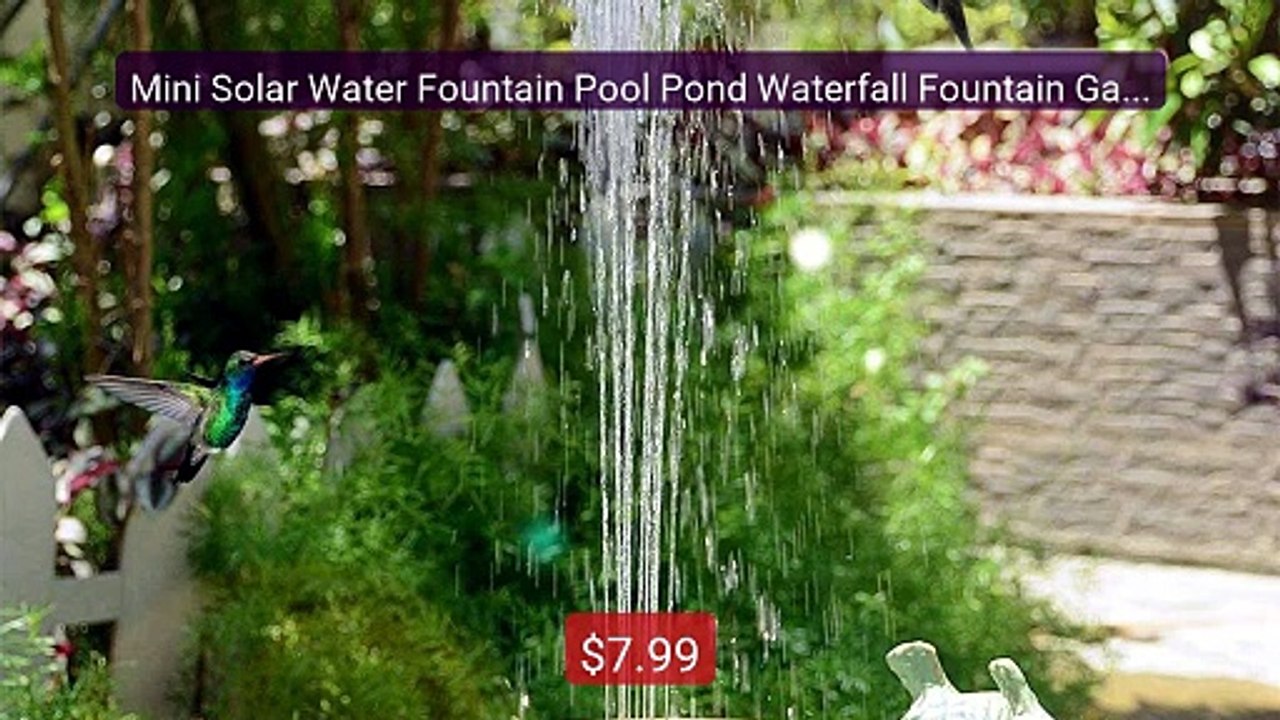 Mini Solar Water Fountain Pool Pond Waterfall Fountain Garden ... -- Hot Deal 2026 | Limited Offer!