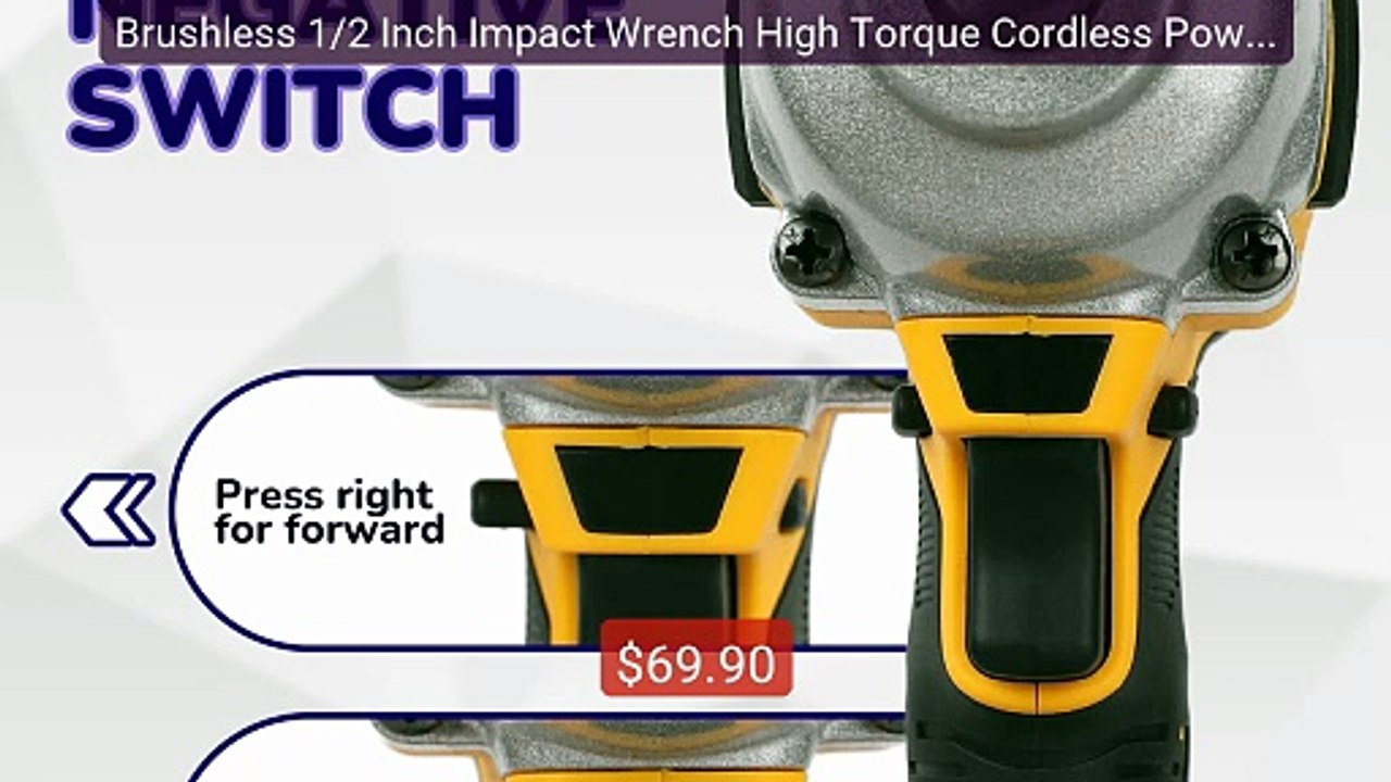 Brushless 1/2 Inch Impact Wrench High Torque Cordless Power... -- Top Pick 2026 | Unbeatable Price!