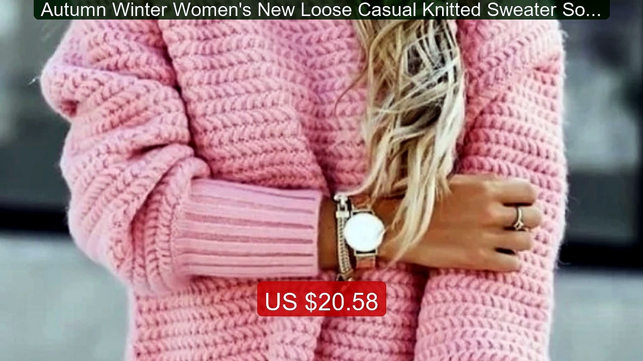 Autumn Winter Women's New Loose Casual Knitted Sweater Solid C... -- Best Buy 2026 | Great Quality!
